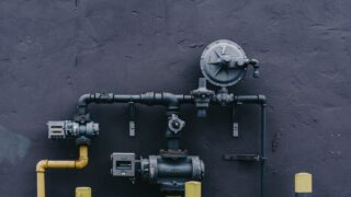 black and yellow water filter system